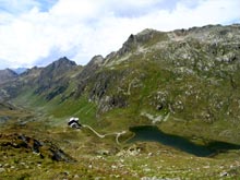 Blick auf die Neue Heilbronner Hütte