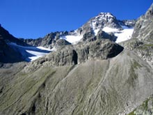 Bestes Wetter zur Gletscher-Überquerung - Großer Kuchelferner links.